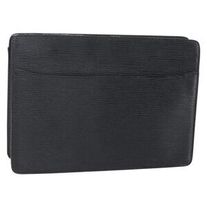 LOUIS VUITTON Epi Pochette Homme Clutch Bag Black Noir